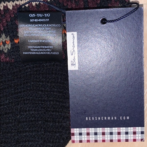 BEN SHERMAN ORIGINAL FAIRISLE Knitted Scarf - NEW - Picture 6 of 6